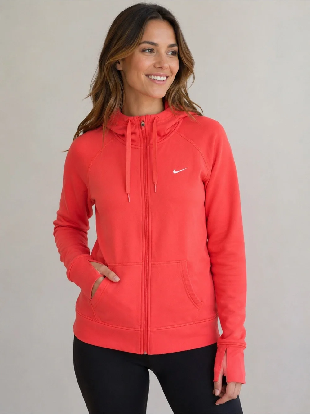 Nike Therma-FIT Coral Full Zip Hooded Jacket Hoodie Size Large
